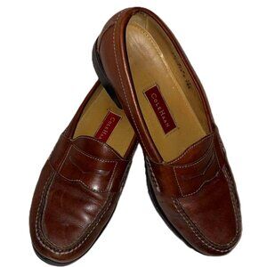 Cole Haan Men's Brown Leather Penny Loafers Size 11D Moc Toe Dress Shoes